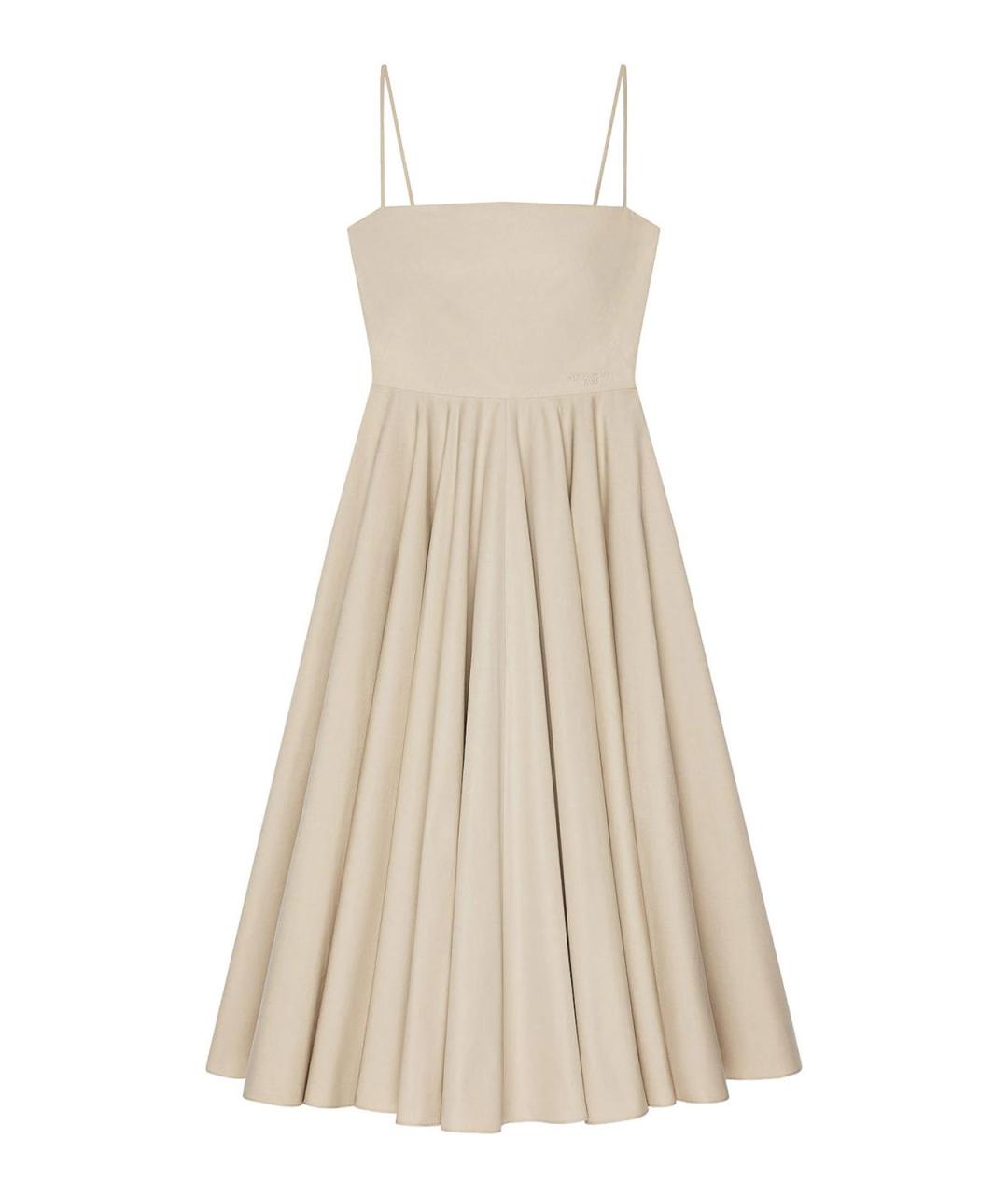 GIVENCHY Бежевое хлопковое коктейльное платье, фото 1