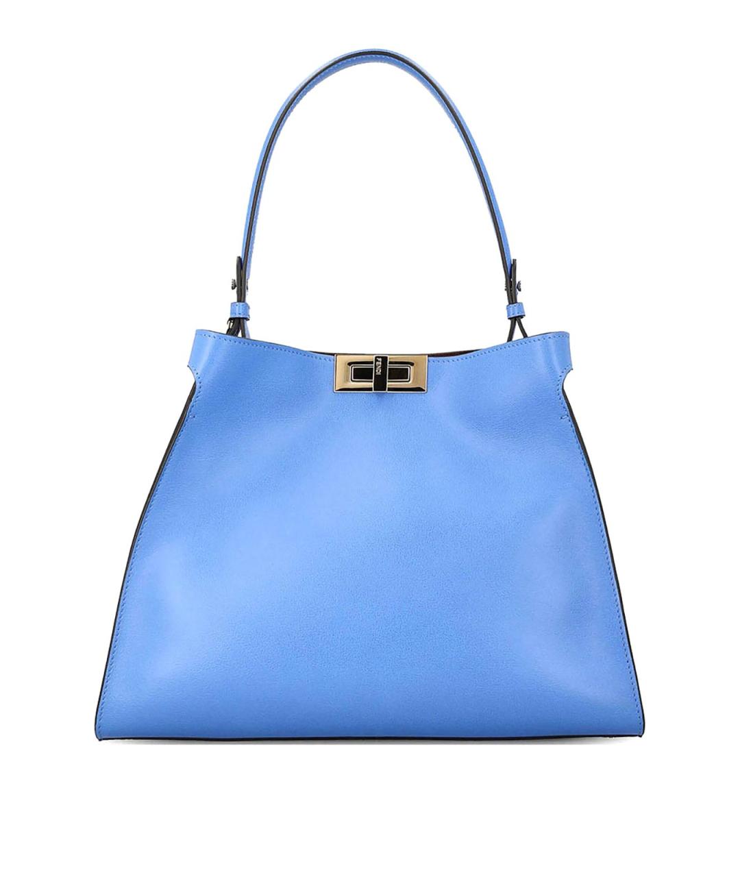 FENDI Синяя кожаная сумка тоут, фото 1