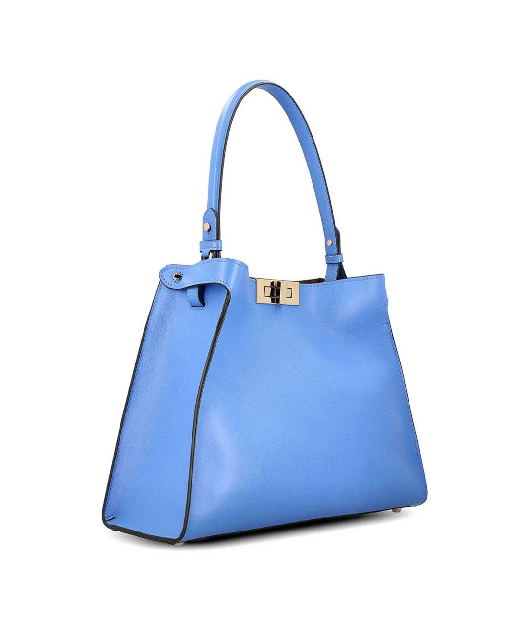 FENDI Синяя кожаная сумка тоут, фото 2