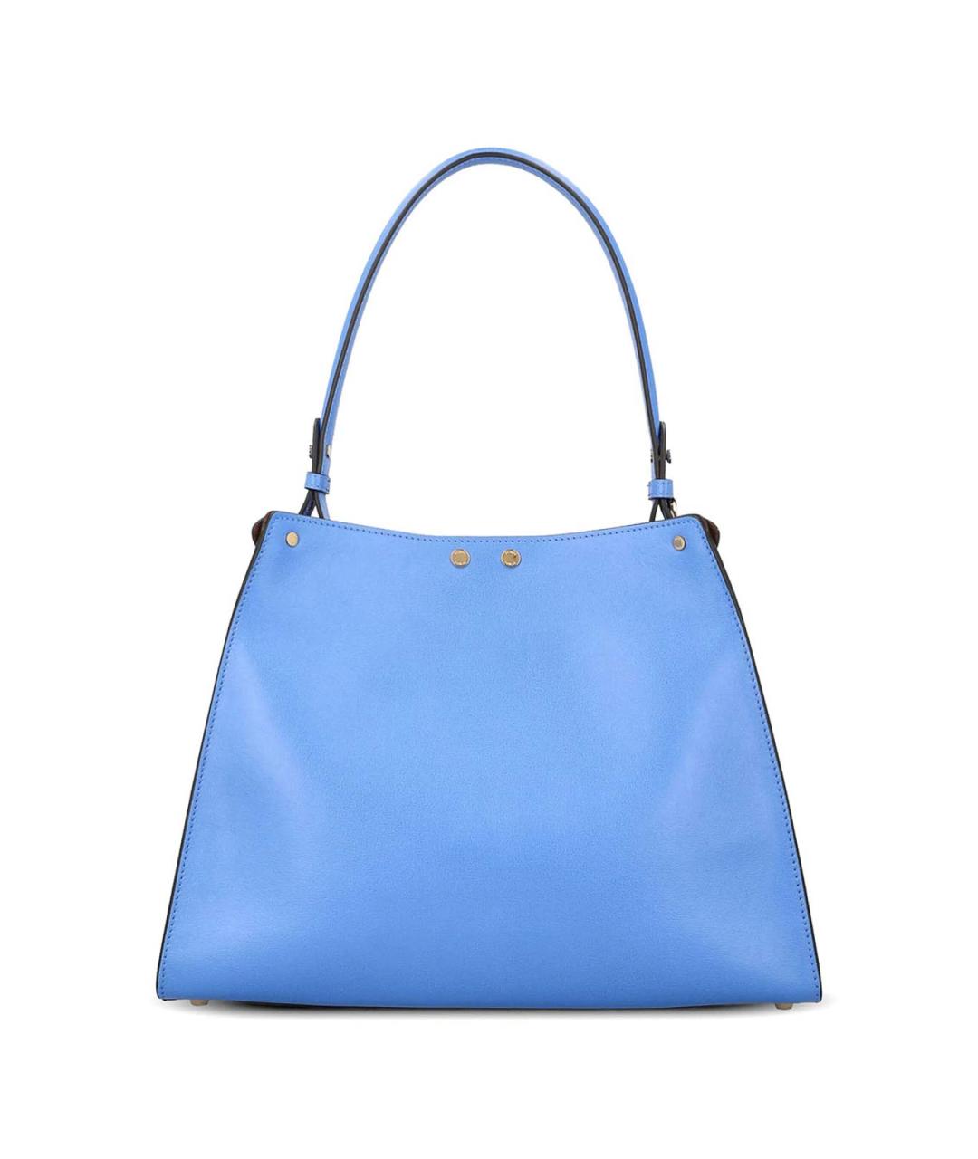 FENDI Синяя кожаная сумка тоут, фото 3
