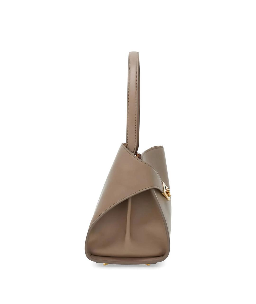 FERRAGAMO Бежевая кожаная сумка тоут, фото 3