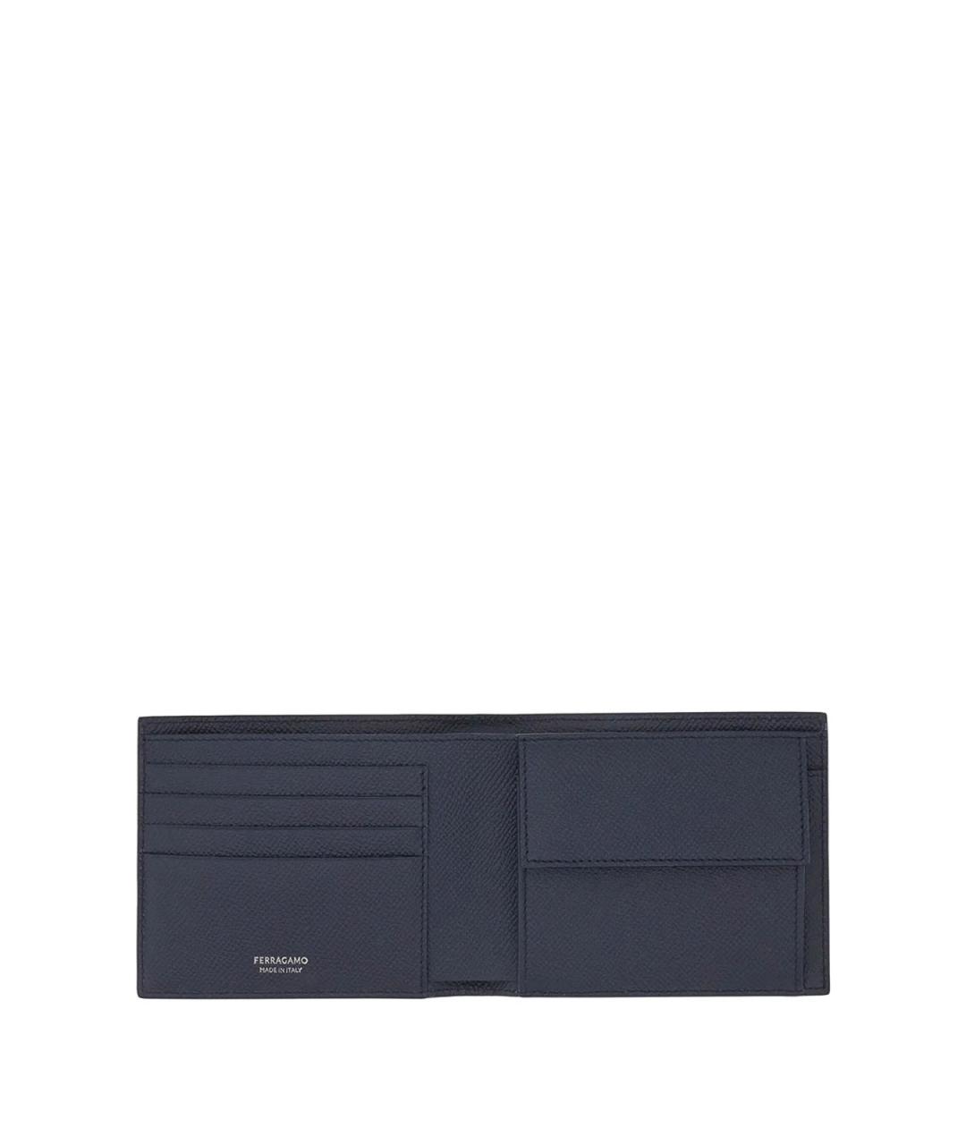 FERRAGAMO Синий кожаный кошелек, фото 2