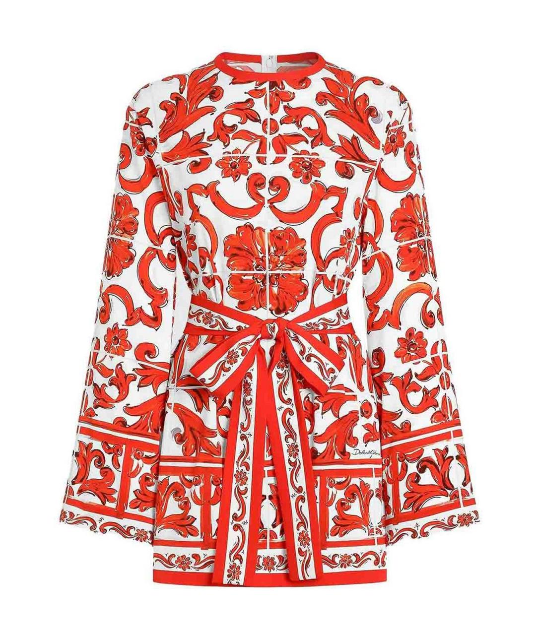 DOLCE&GABBANA Оранжевая шелковая рубашка, фото 1