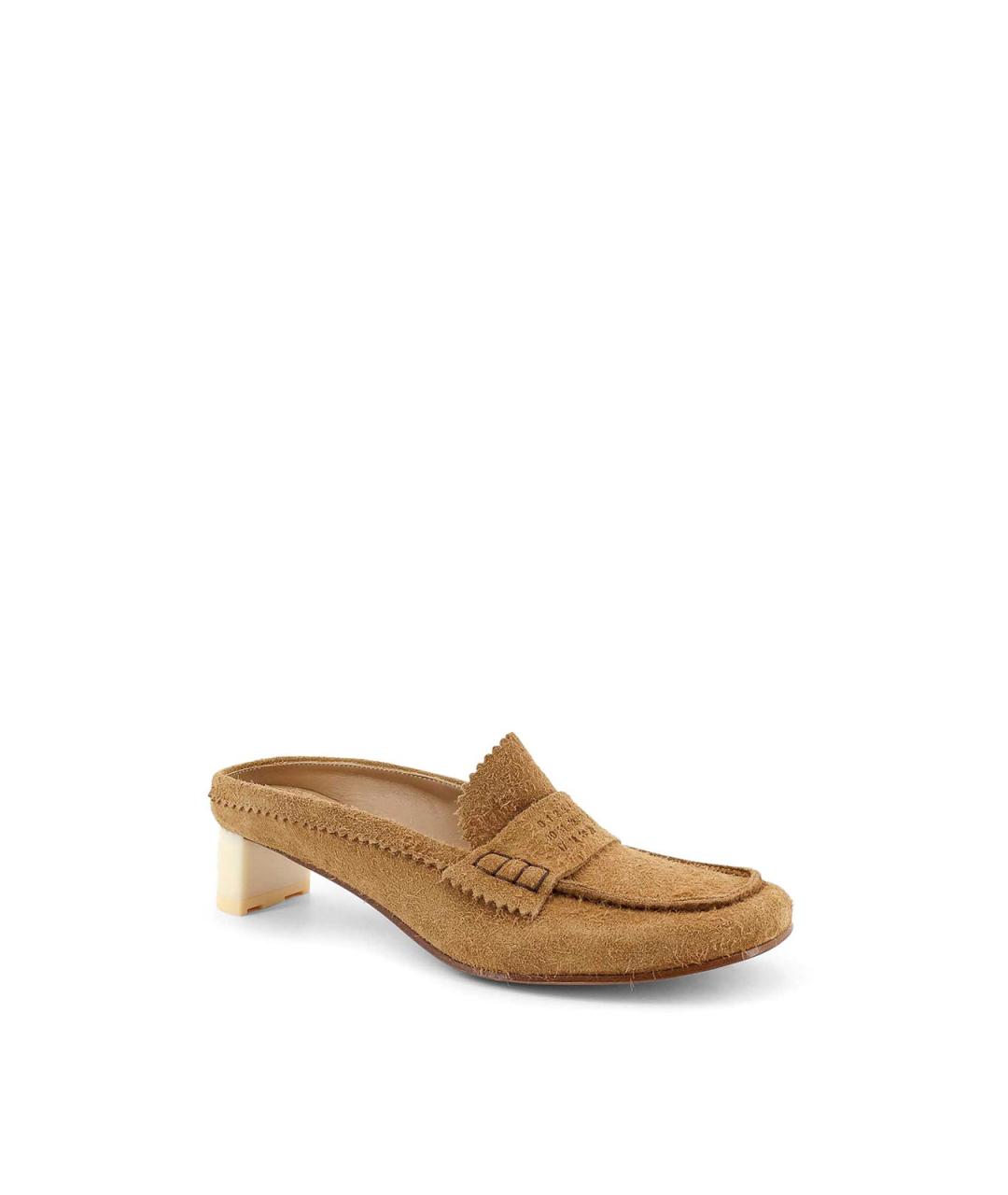 MM6 MAISON MARGIELA Коричневые замшевые мюли, фото 2