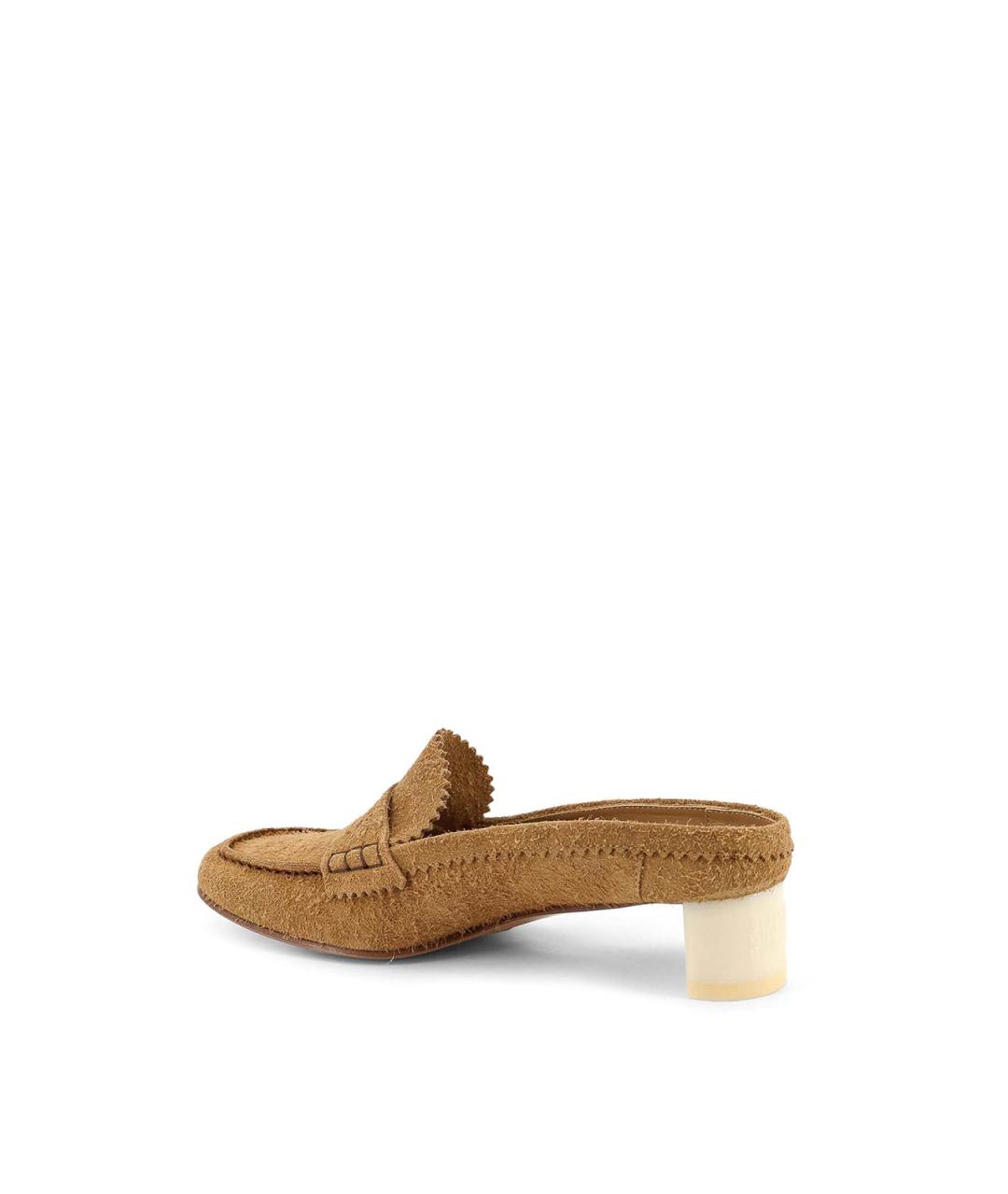 MM6 MAISON MARGIELA Коричневые замшевые мюли, фото 3