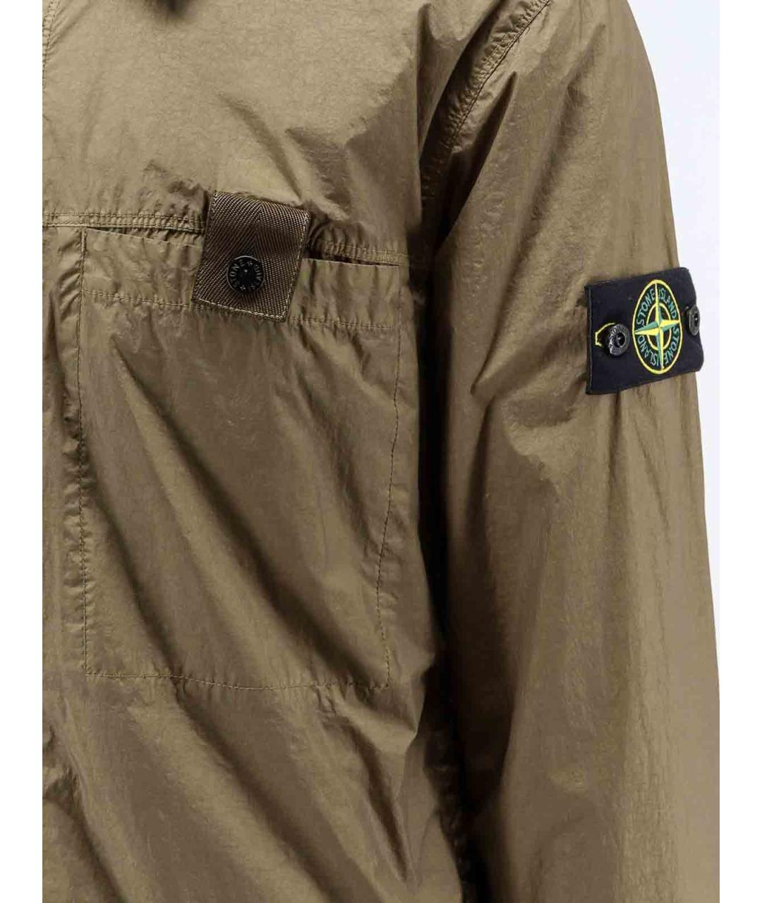 STONE ISLAND Зеленая полиамидовая куртка, фото 3