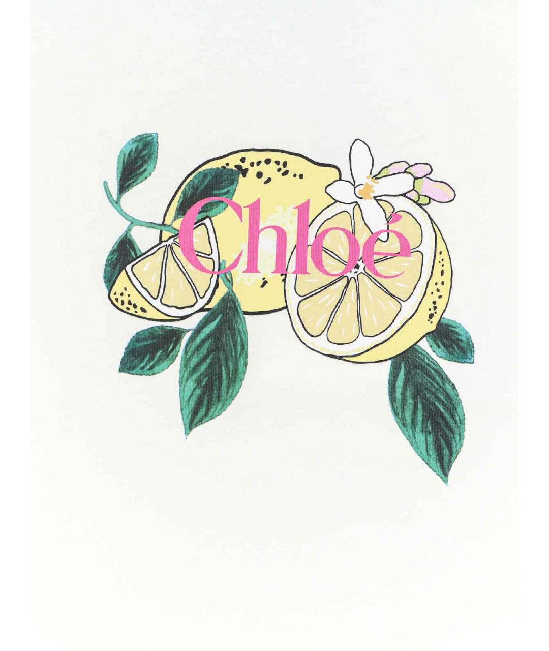 CHLOE Белая хлопковая футболка, фото 3
