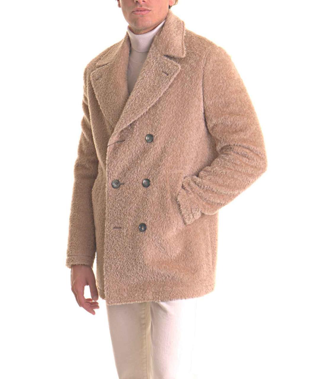 CANALI Бежевое вискозное пальто, фото 3