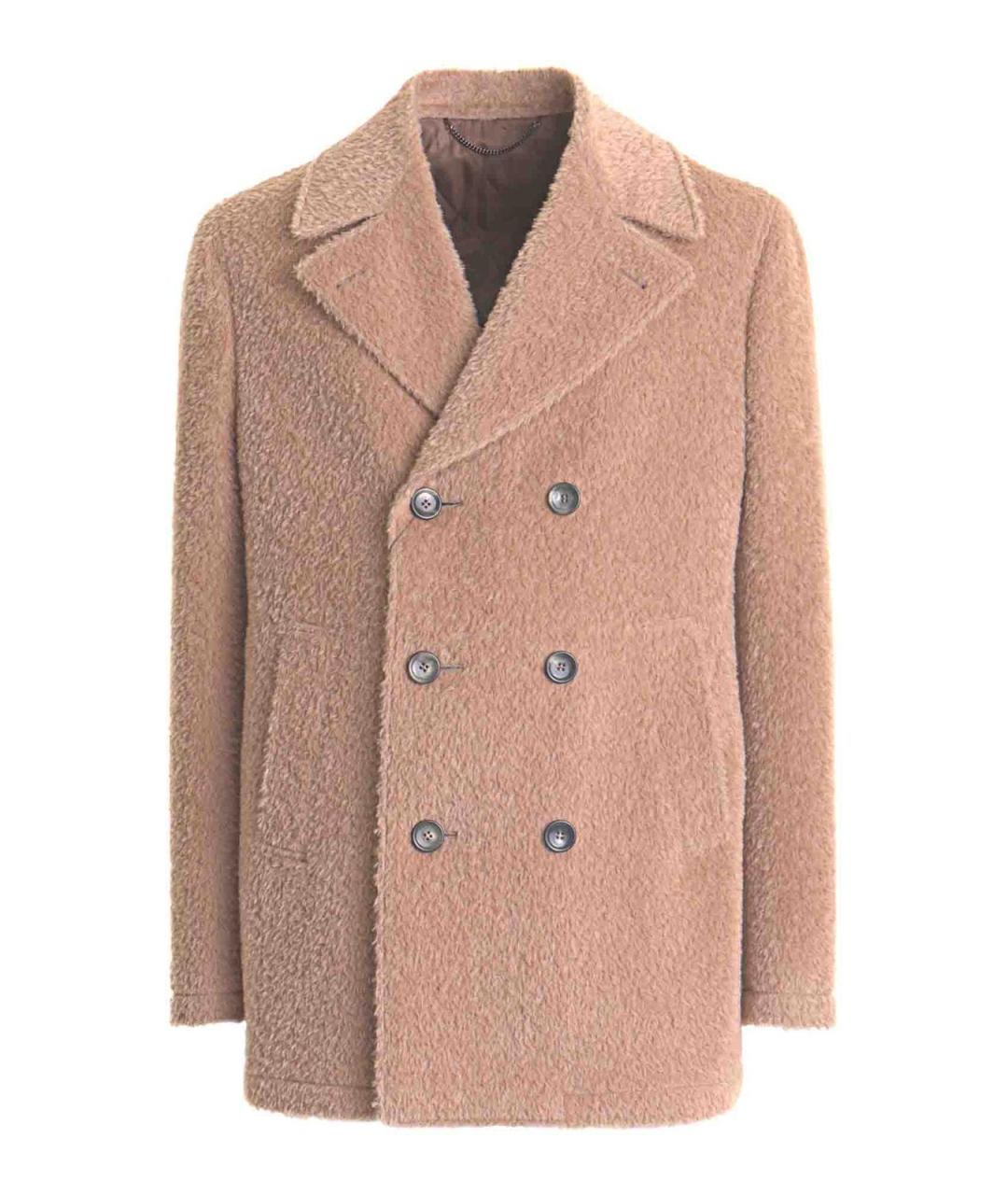 CANALI Бежевое вискозное пальто, фото 1