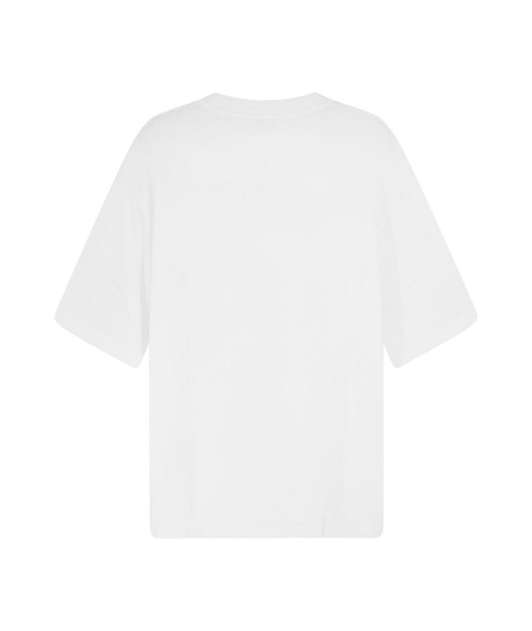 OFF-WHITE Белая хлопковая футболка, фото 2