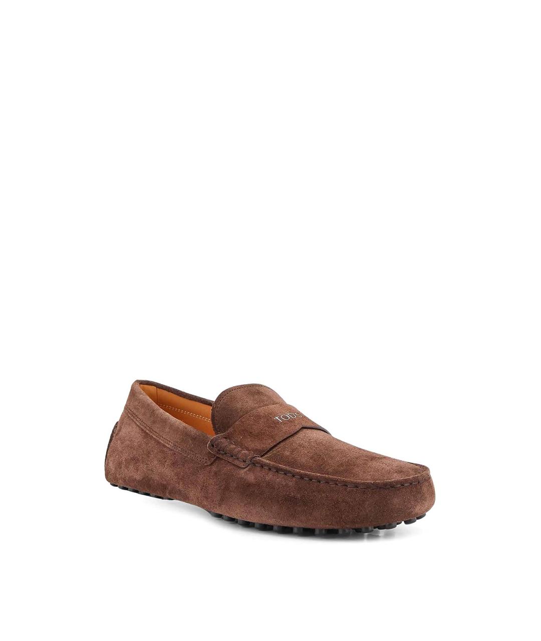 TOD'S Коричневые замшевые мокасины, фото 2