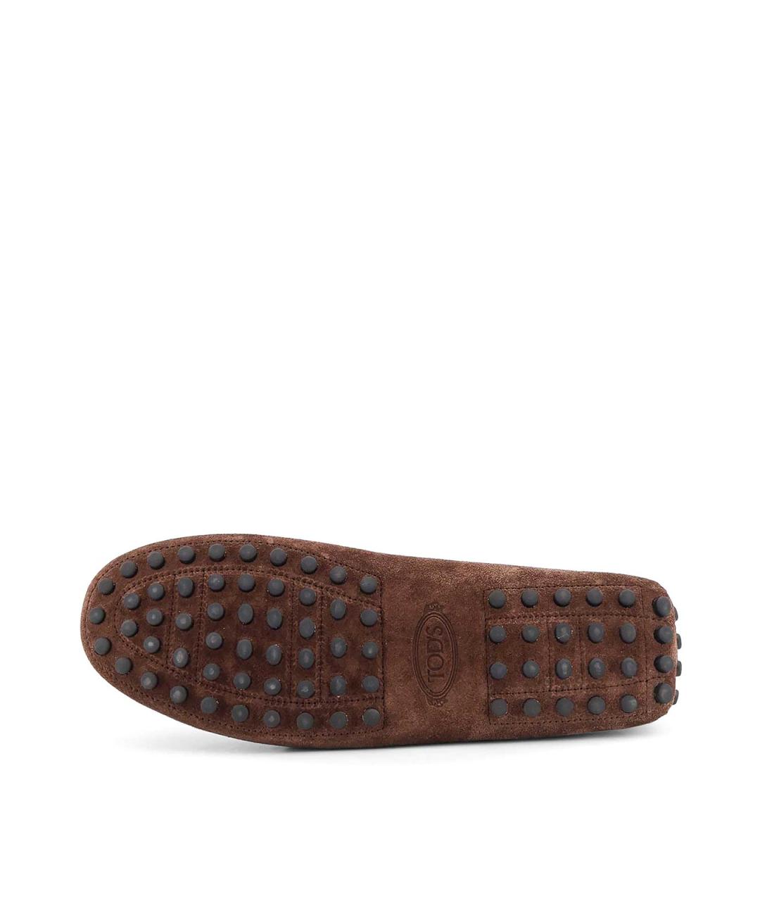 TOD'S Коричневые замшевые мокасины, фото 4