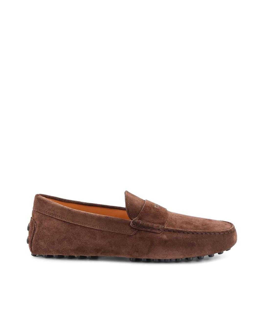 TOD'S Коричневые замшевые мокасины, фото 1