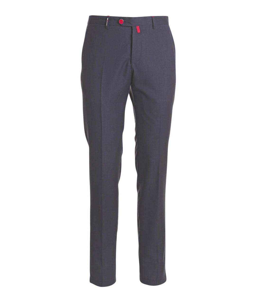 KITON Синие шерстяные повседневные брюки, фото 1