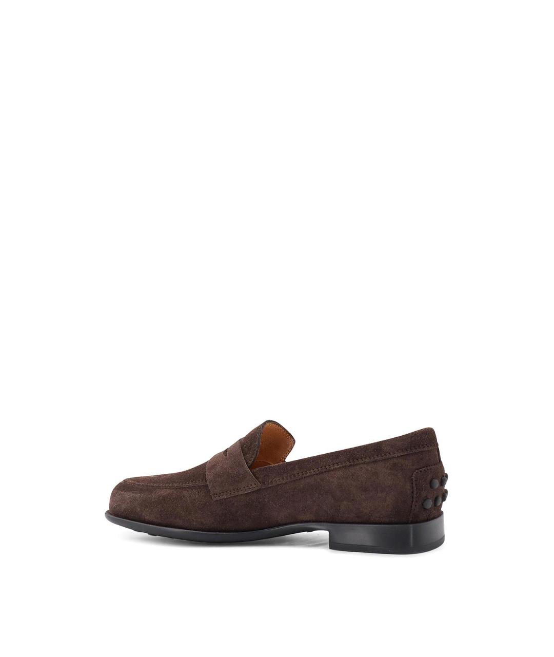 TOD'S Коричневые замшевые лоферы, фото 3