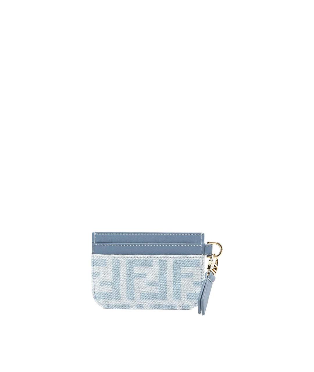 FENDI Синий кожаный кардхолдер, фото 2
