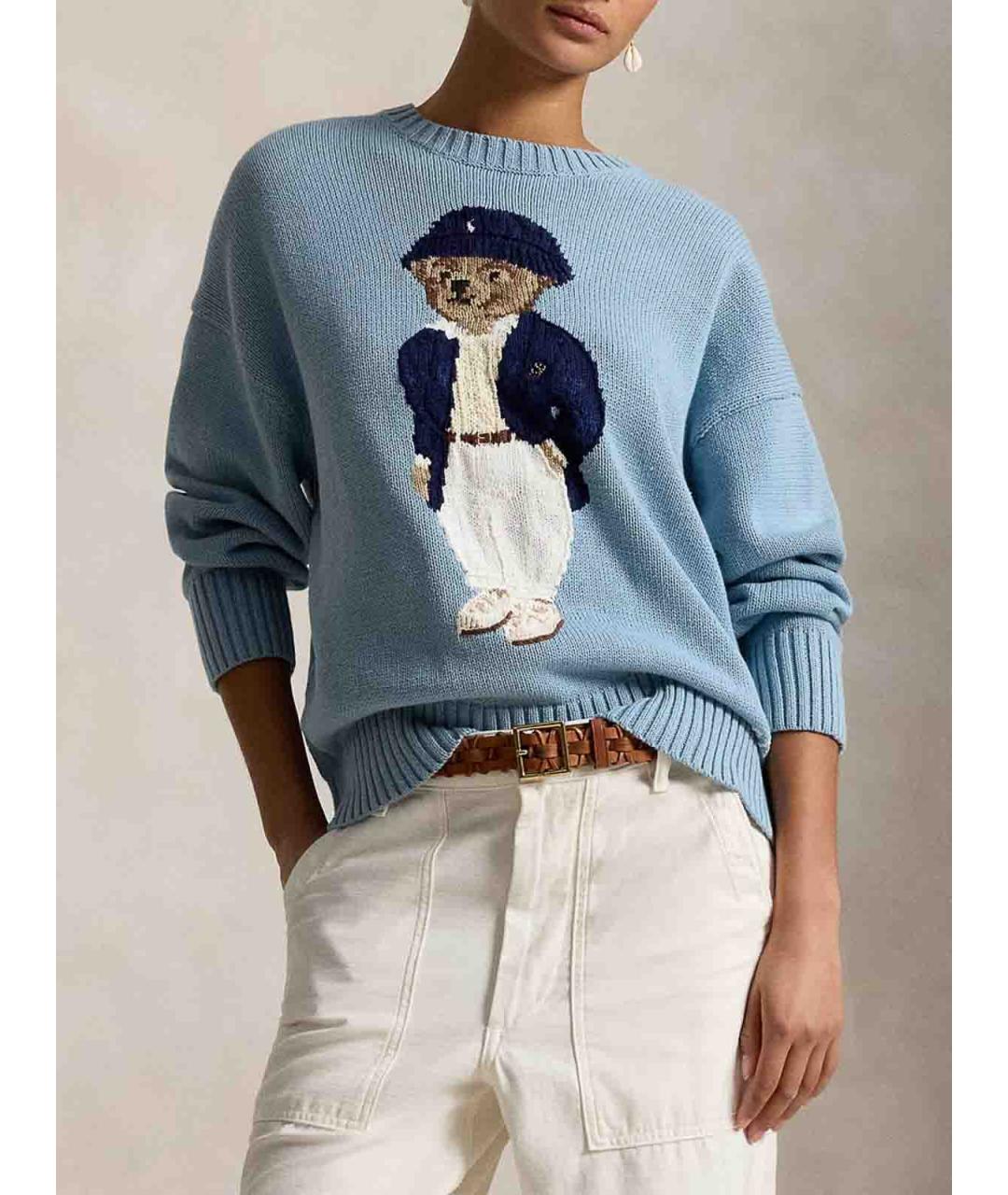 POLO RALPH LAUREN Синий хлопковый джемпер / свитер, фото 4