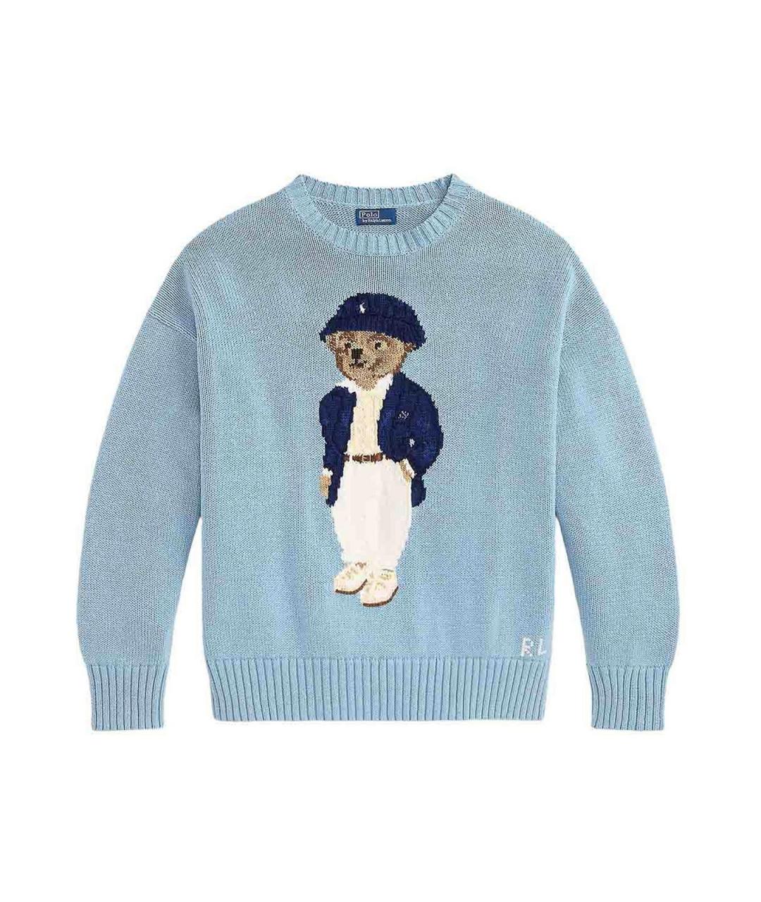 POLO RALPH LAUREN Синий хлопковый джемпер / свитер, фото 1