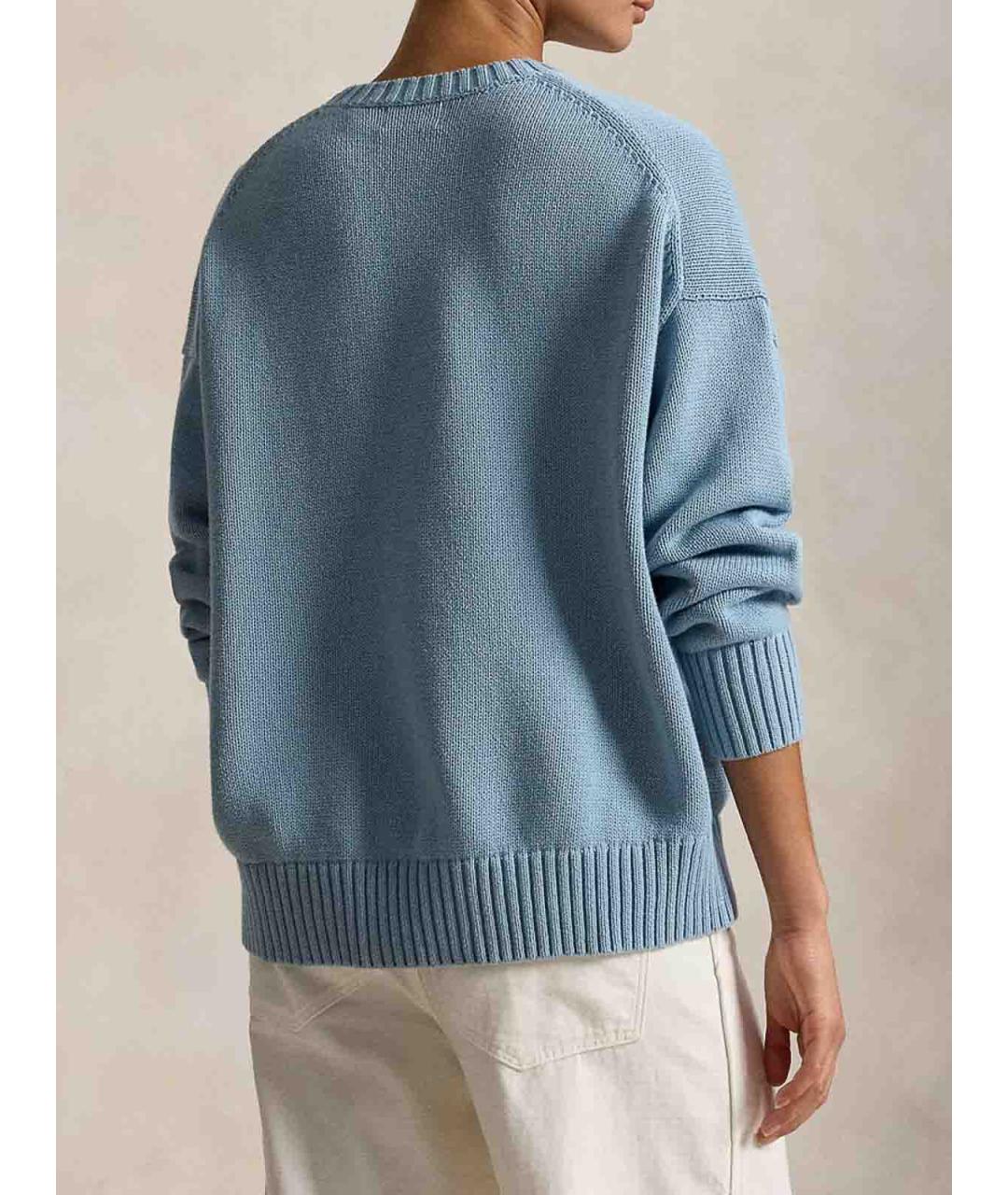 POLO RALPH LAUREN Синий хлопковый джемпер / свитер, фото 3