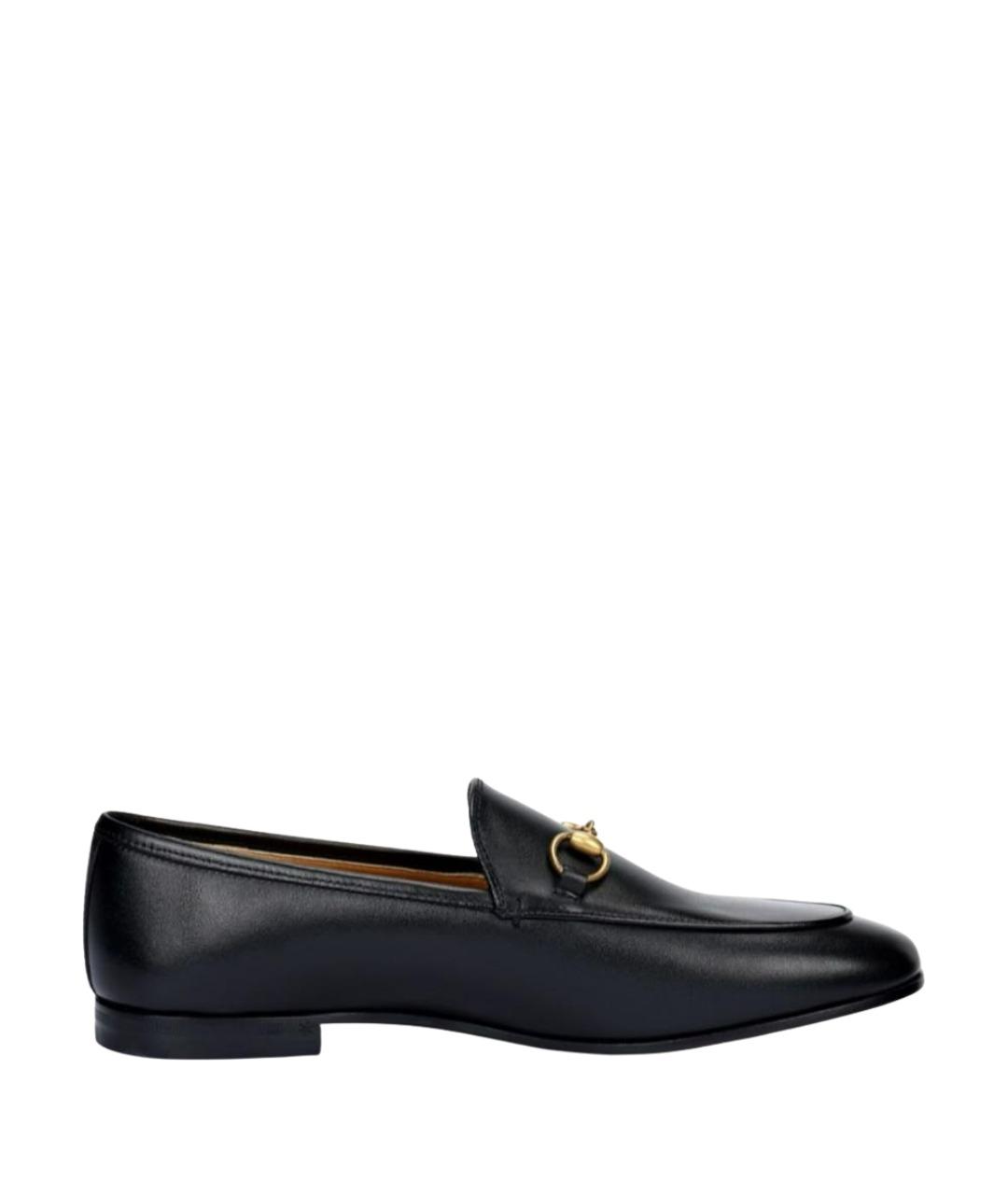 GUCCI Черные кожаные лоферы, фото 1