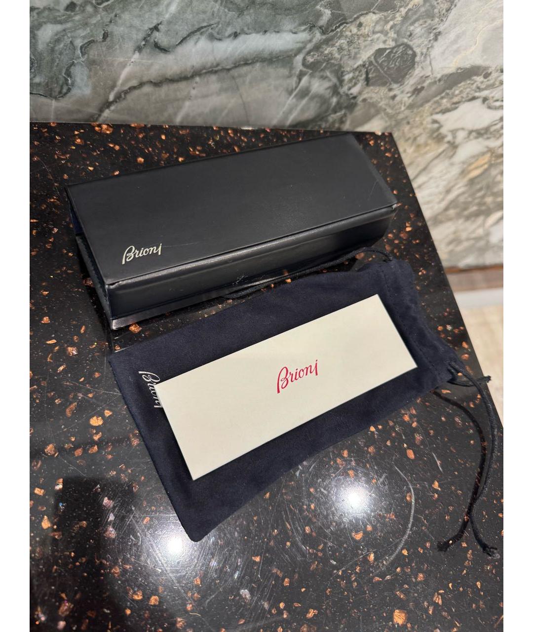 BRIONI Коричневые пластиковые солнцезащитные очки, фото 4