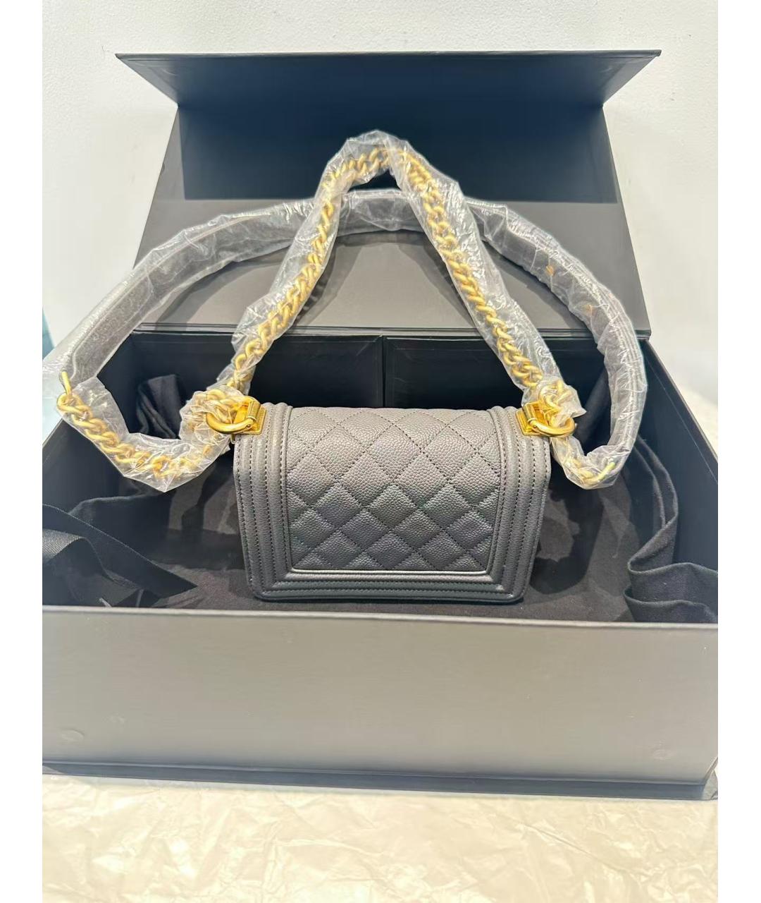 CHANEL Голубая кожаная сумка через плечо, фото 3