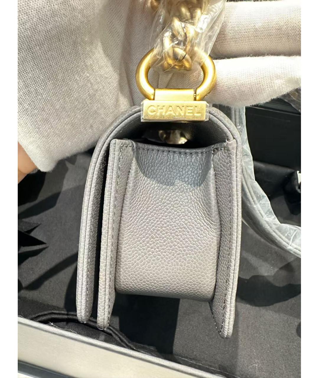 CHANEL Голубая кожаная сумка через плечо, фото 4
