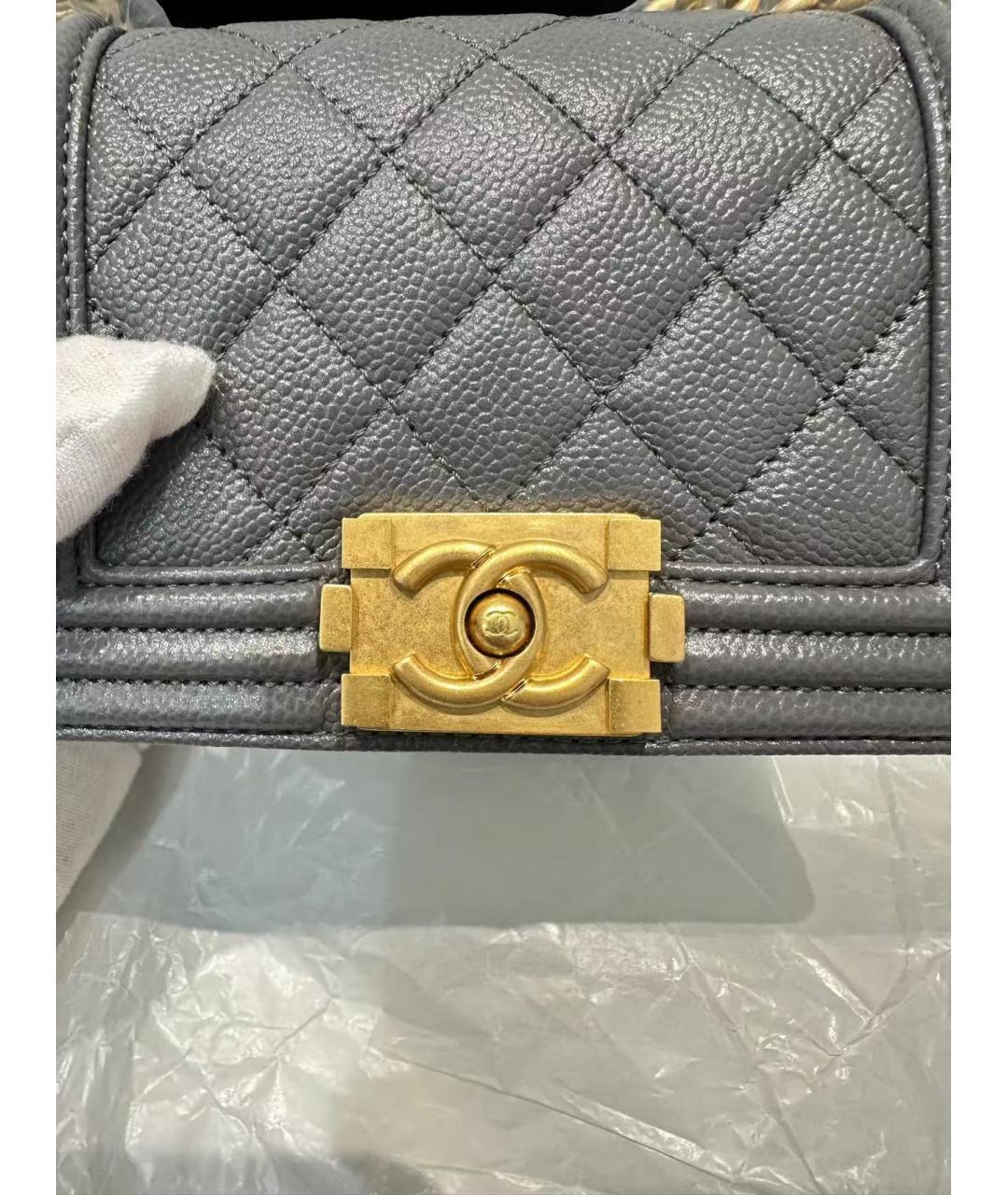 CHANEL Голубая кожаная сумка через плечо, фото 5
