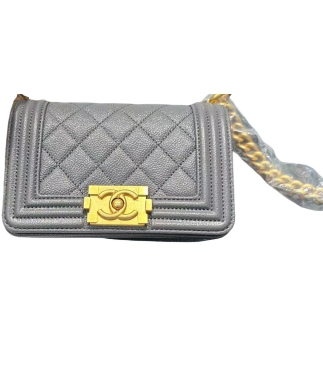 CHANEL Голубая кожаная сумка через плечо, фото 9