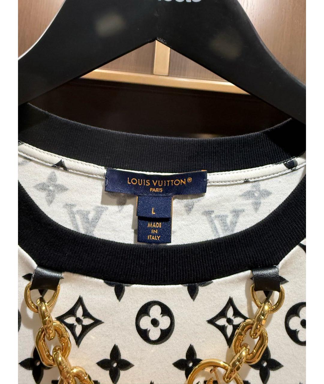 LOUIS VUITTON Белая хлопковая футболка, фото 2