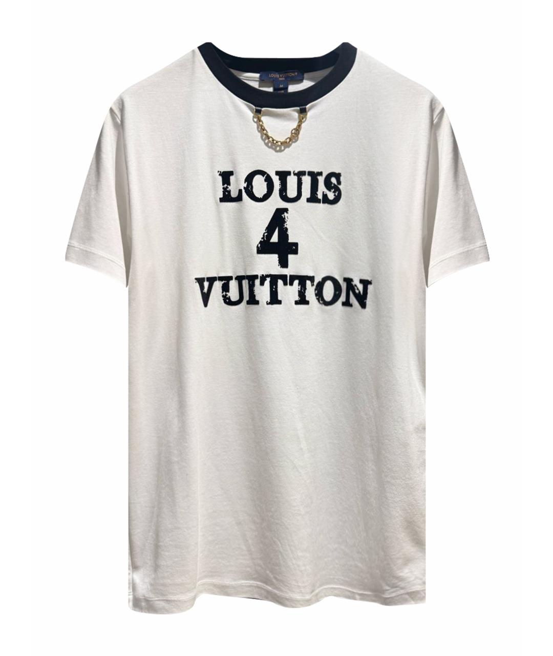 LOUIS VUITTON Белая хлопковая футболка, фото 1