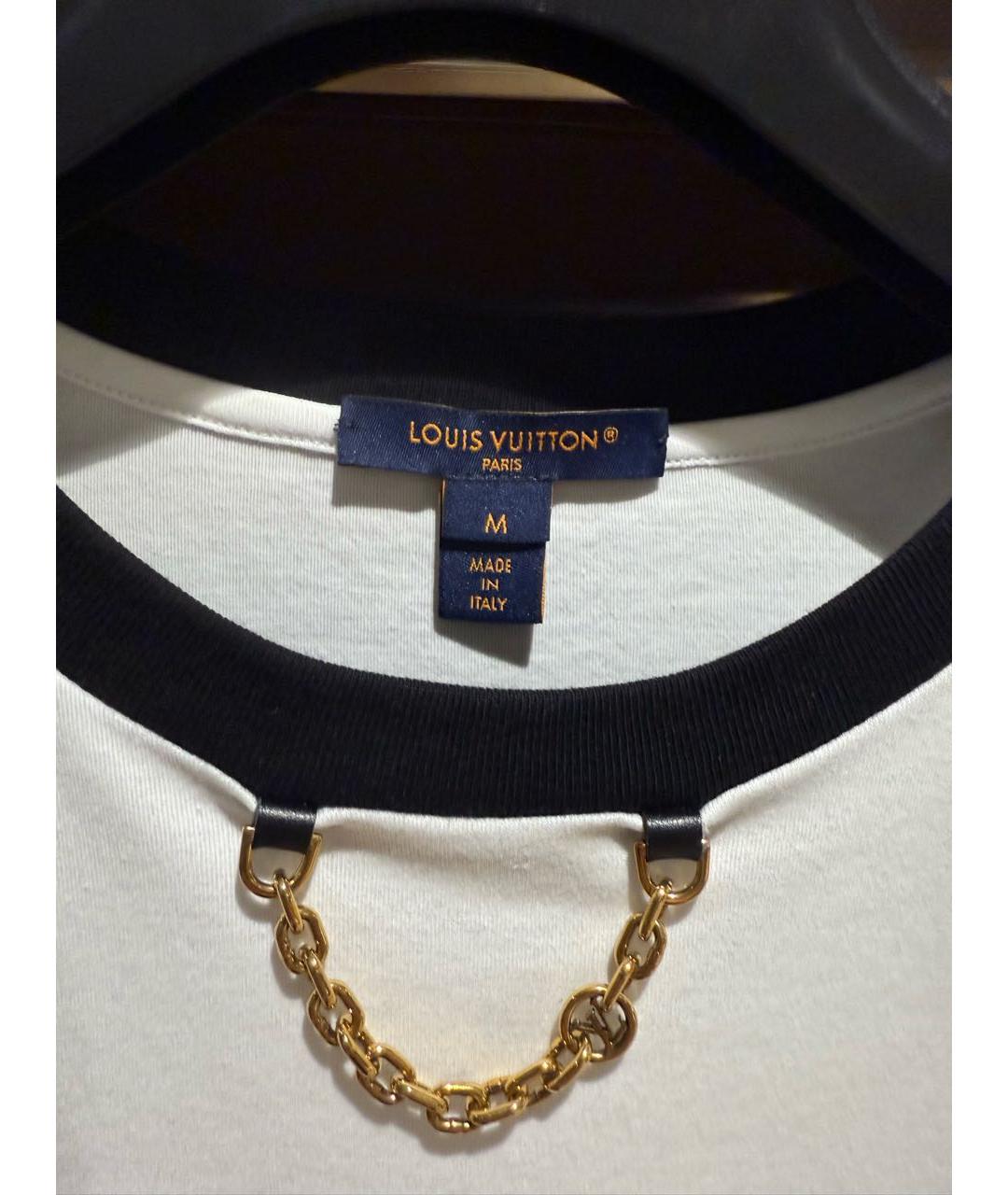 LOUIS VUITTON Белая хлопковая футболка, фото 2