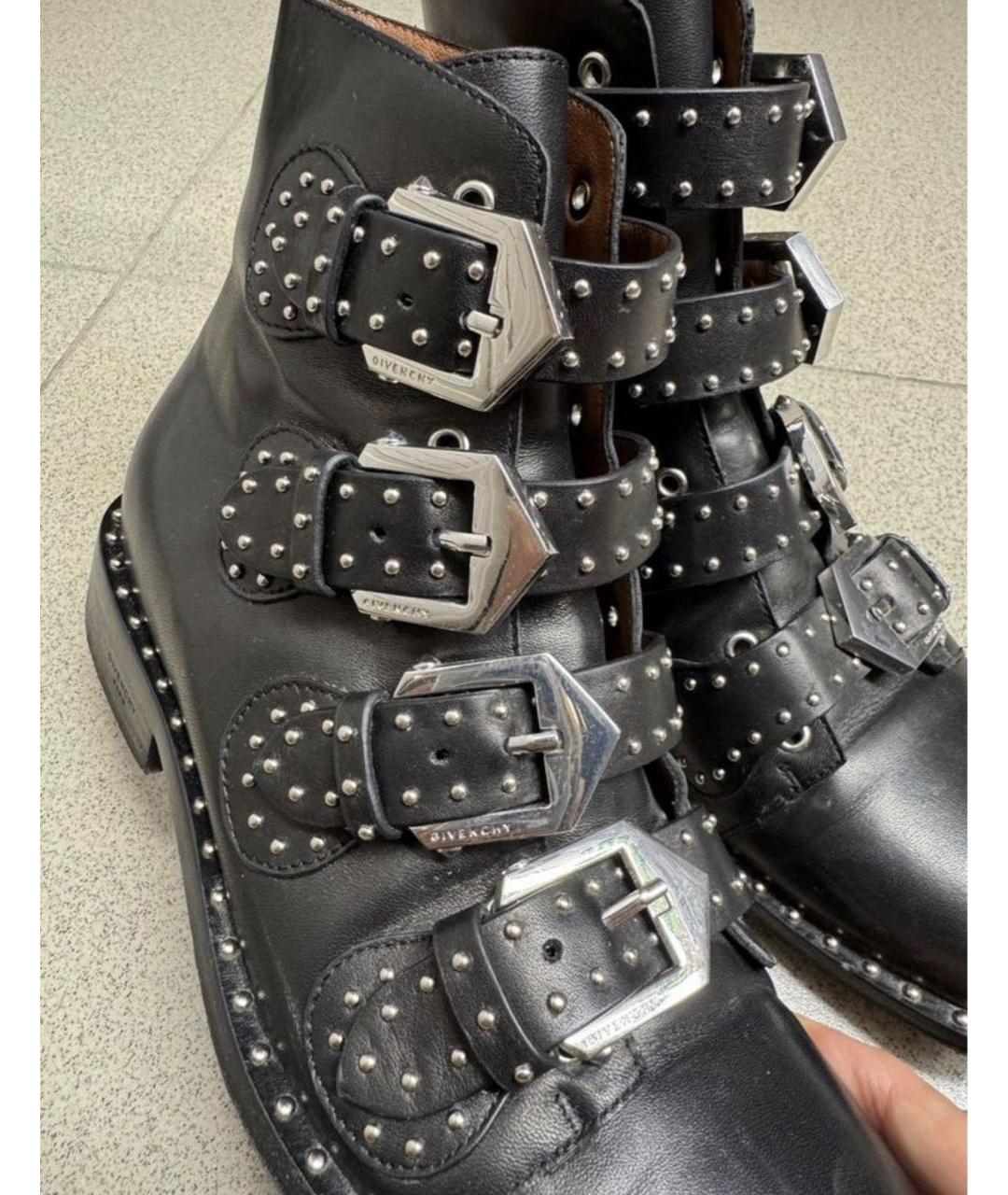 GIVENCHY Черные кожаные ботинки, фото 8