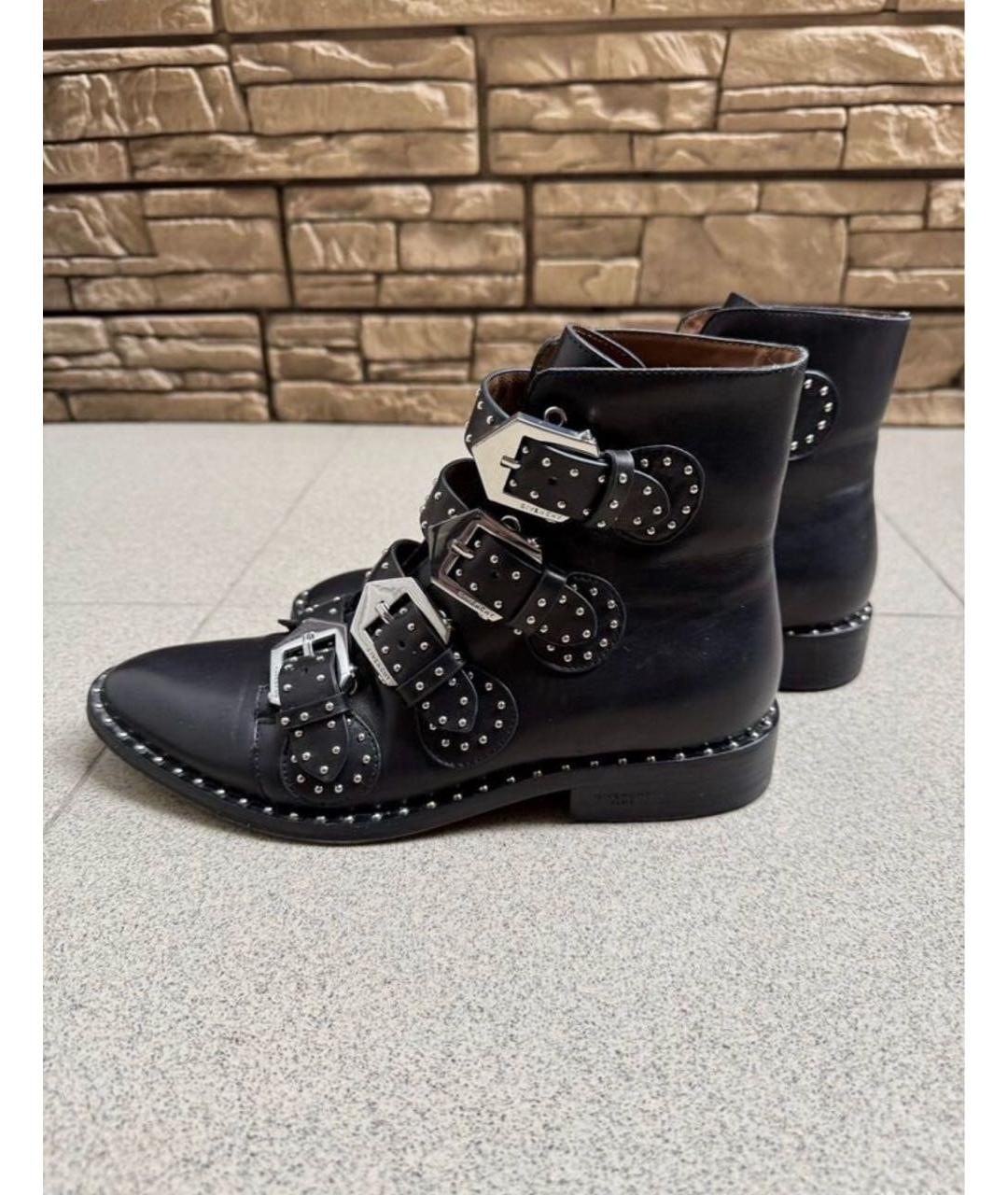 GIVENCHY Черные кожаные ботинки, фото 9