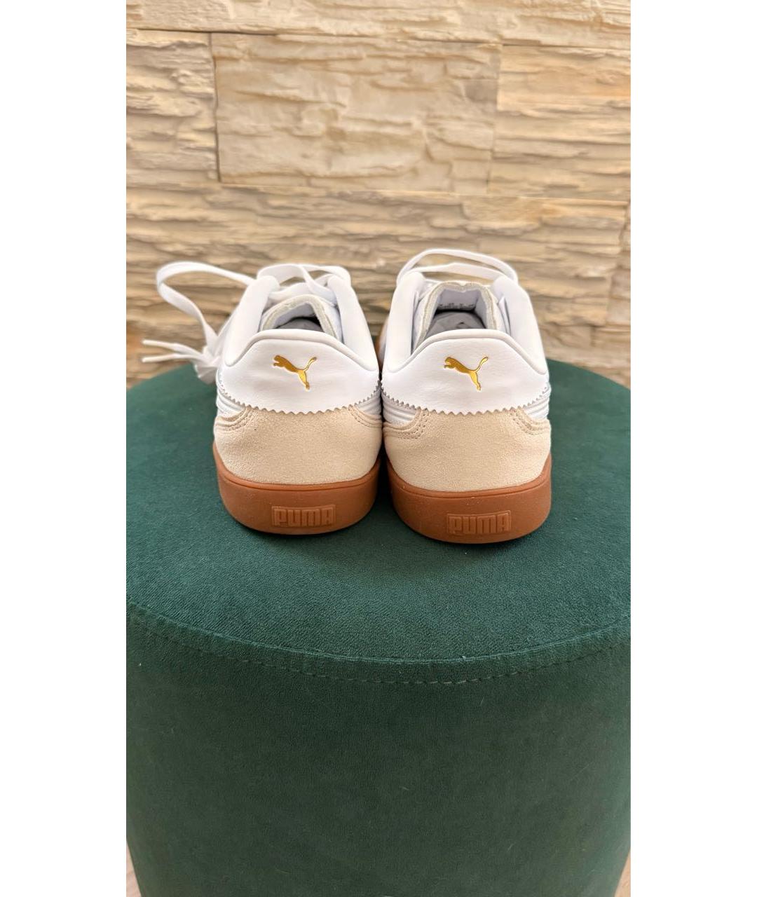PUMA Белые низкие кроссовки / кеды из искусственной кожи, фото 4
