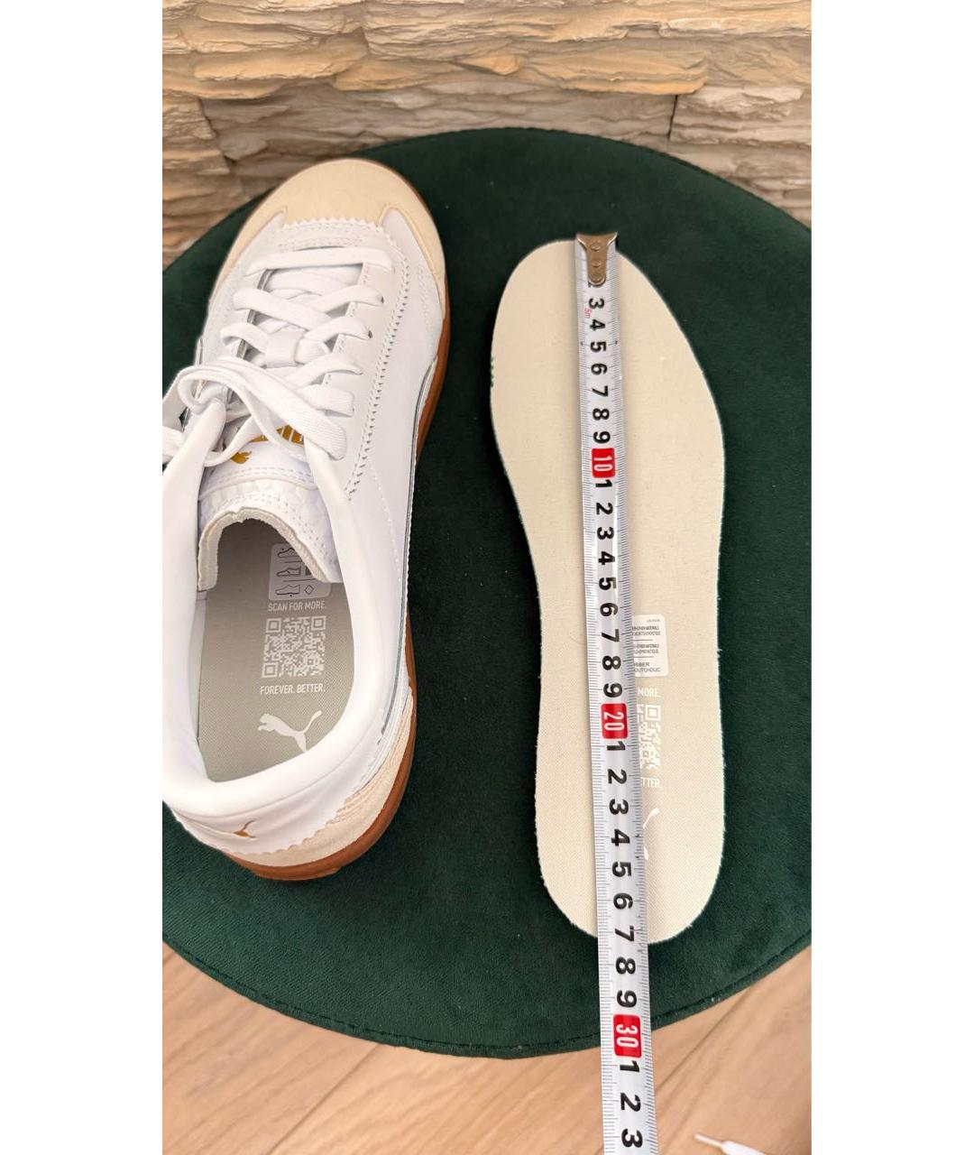 PUMA Белые низкие кроссовки / кеды из искусственной кожи, фото 6