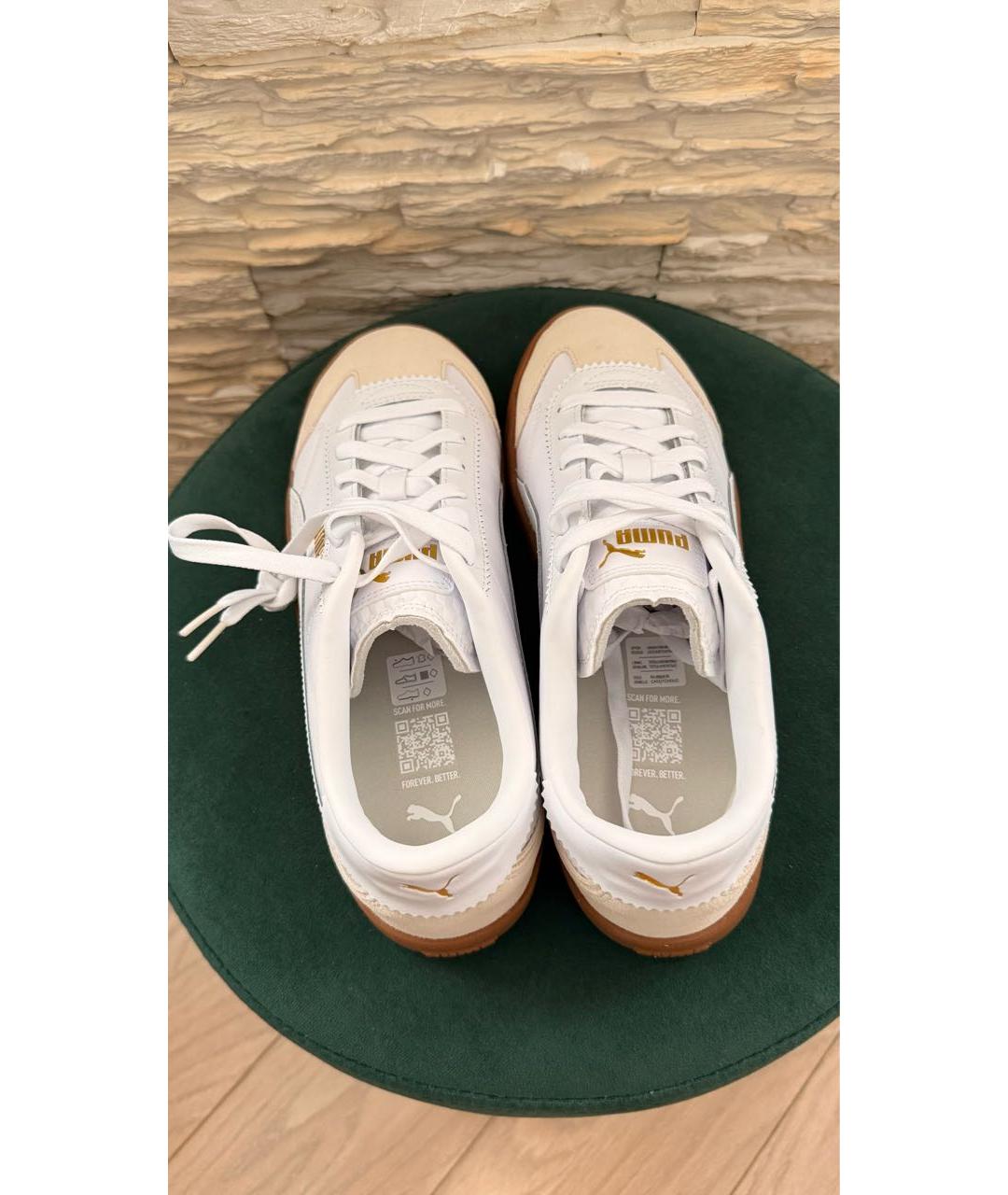 PUMA Белые низкие кроссовки / кеды из искусственной кожи, фото 3