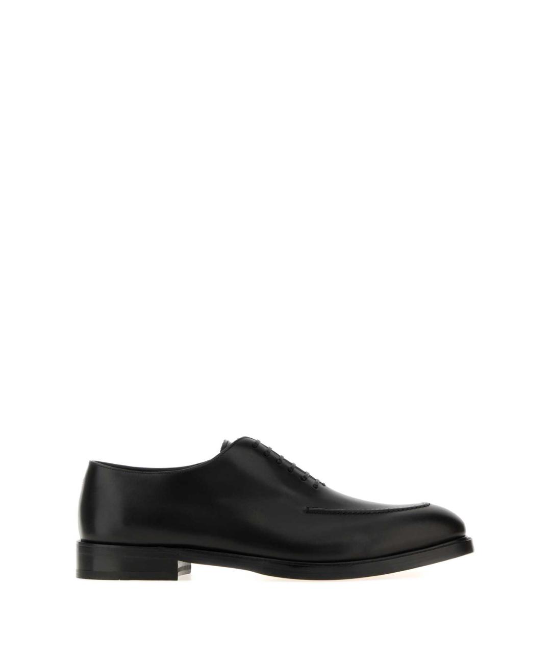 FERRAGAMO Черные кожаные низкие ботинки, фото 3