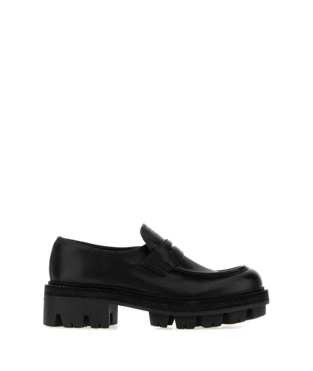 PRADA Черные кожаные лоферы, фото 1