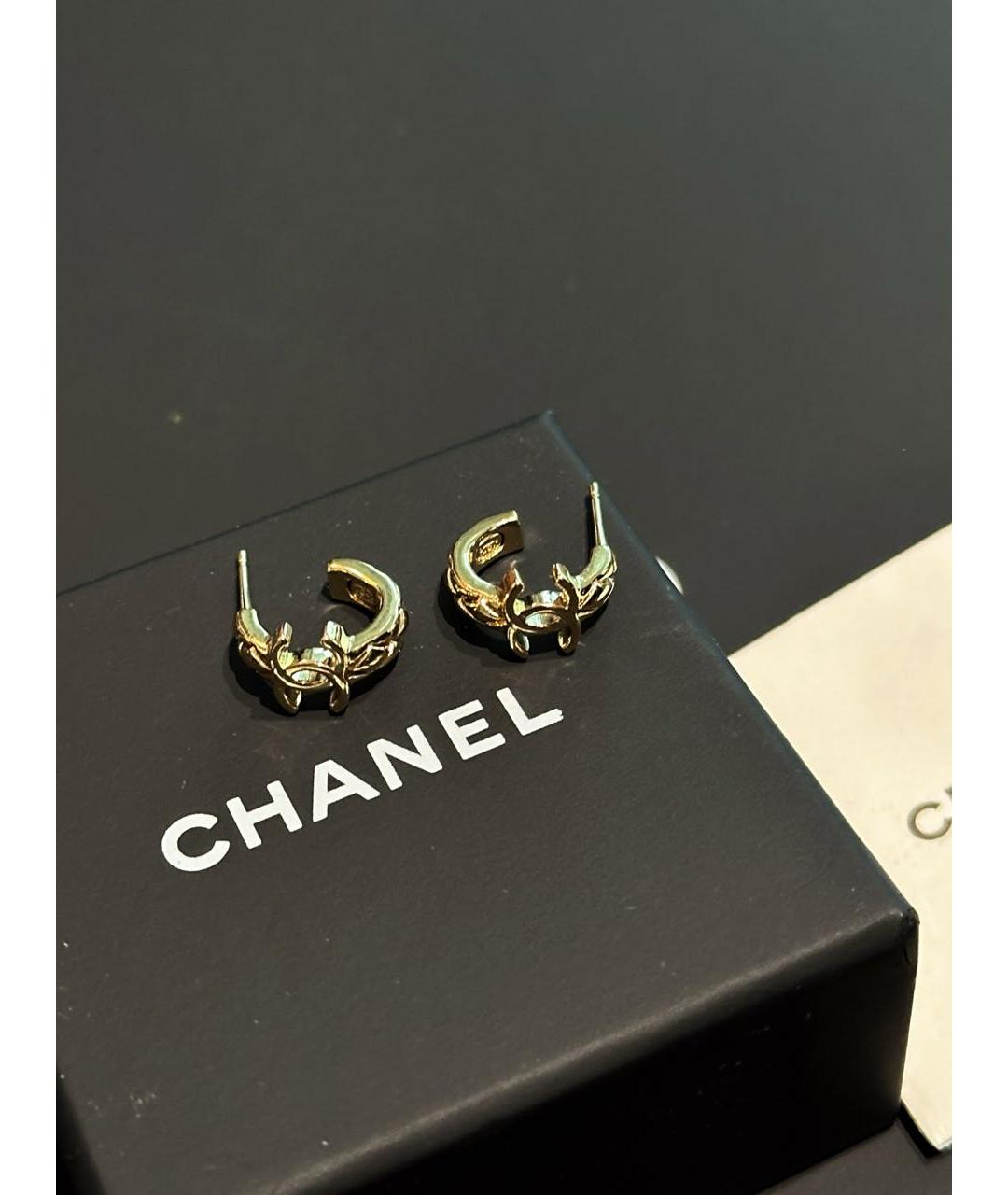 CHANEL Золотые серьги, фото 5