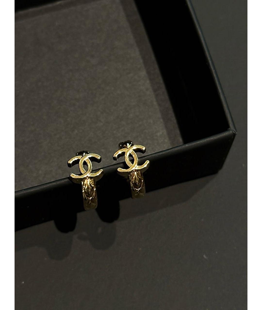 CHANEL Золотые серьги, фото 4