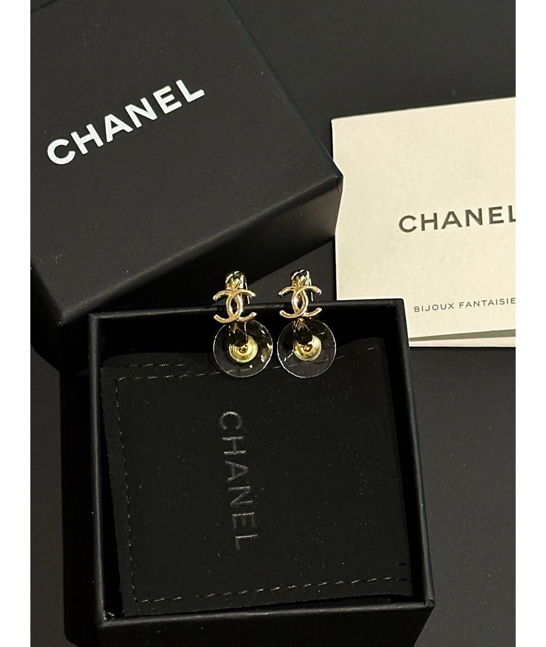 CHANEL Золотые серьги, фото 6