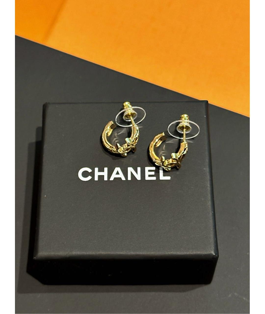 CHANEL Золотые серьги, фото 3
