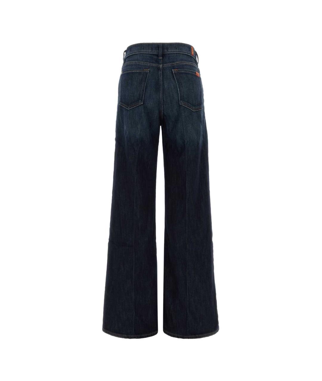 7 FOR ALL MANKIND Темно-синие хлопко-эластановые джинсы клеш, фото 2