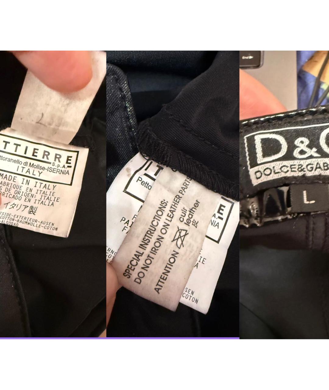 DOLCE&GABBANA Черная хлопковая футболка, фото 3