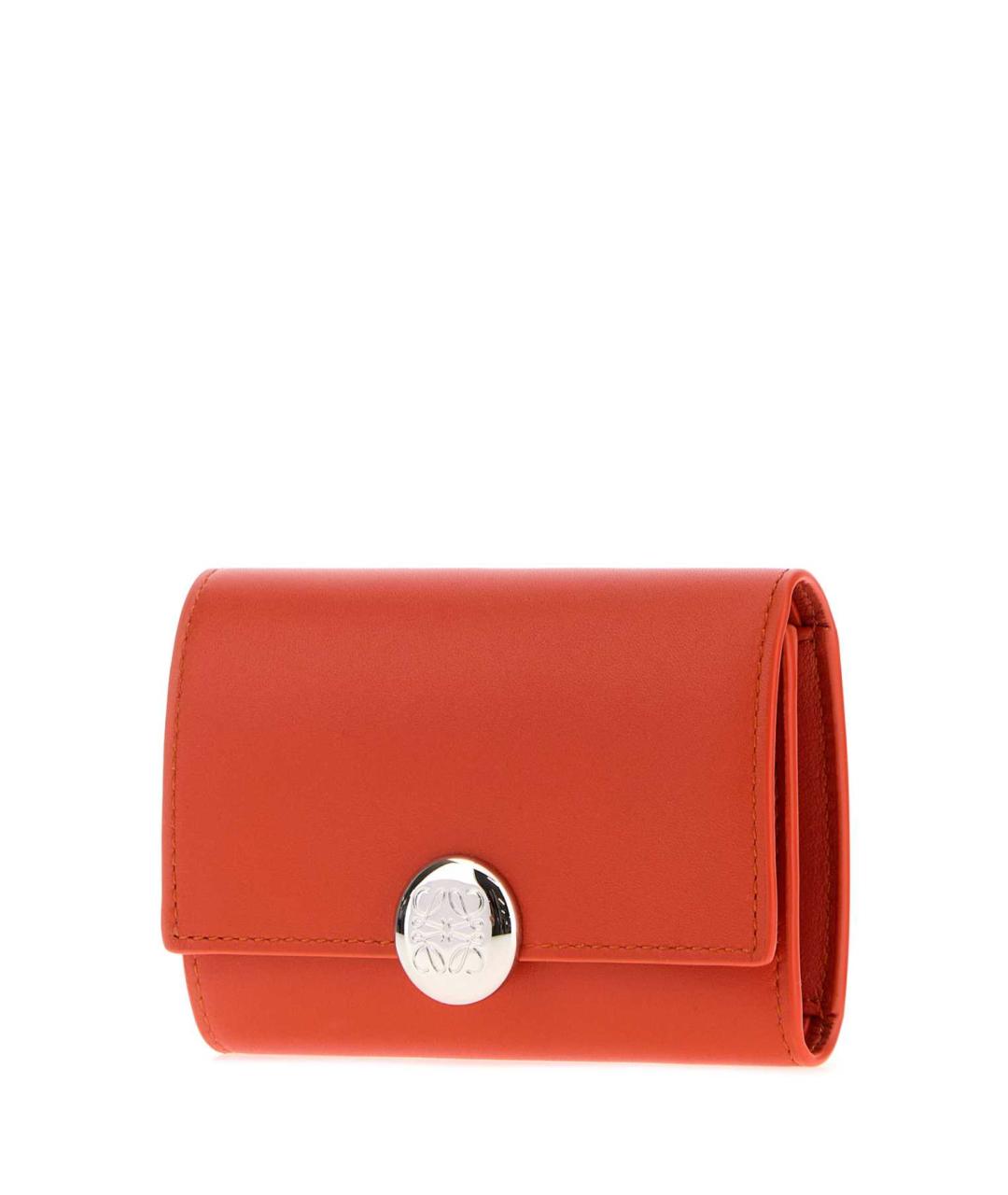 LOEWE Оранжевый кожаный кошелек, фото 2