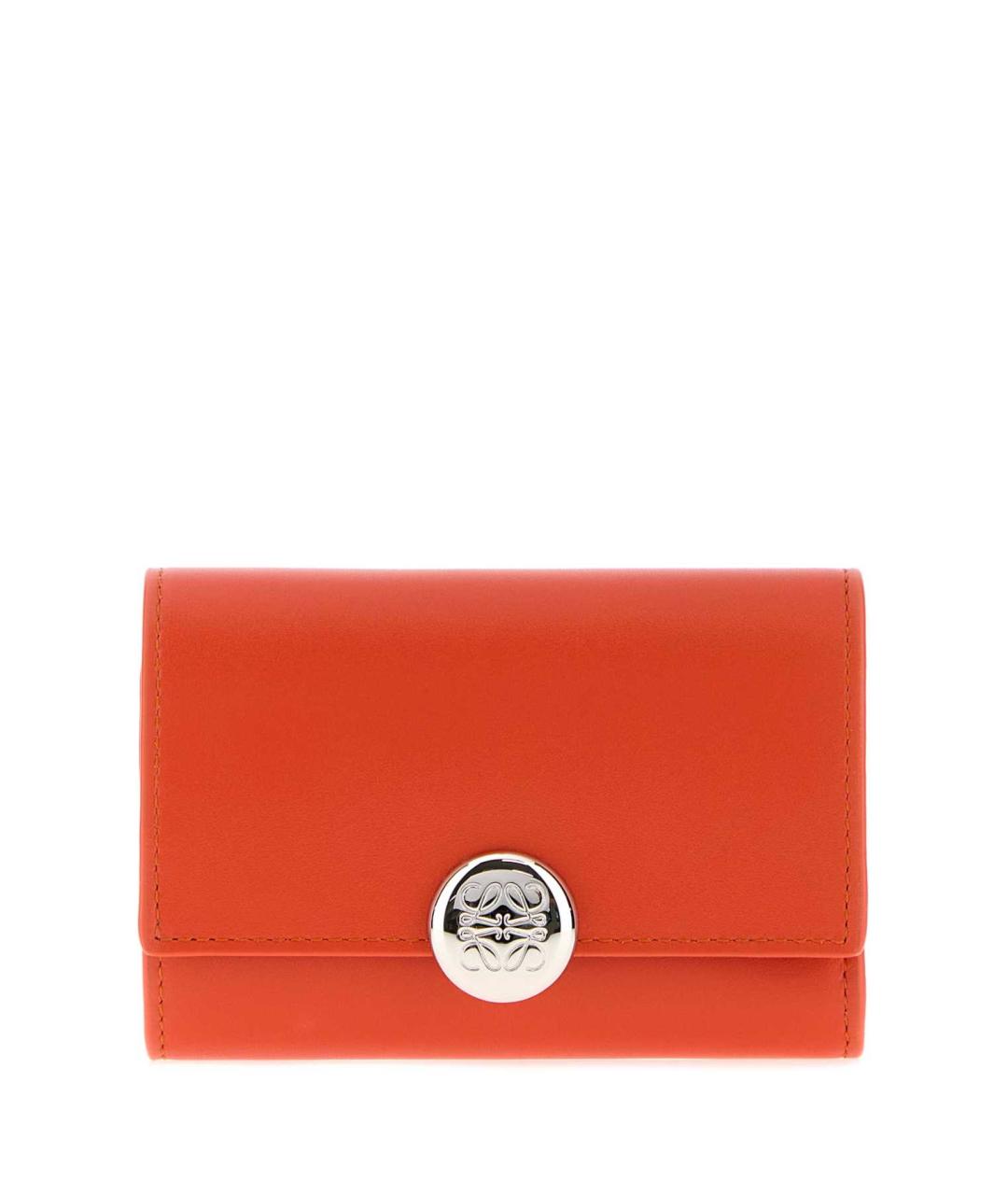 LOEWE Оранжевый кожаный кошелек, фото 1
