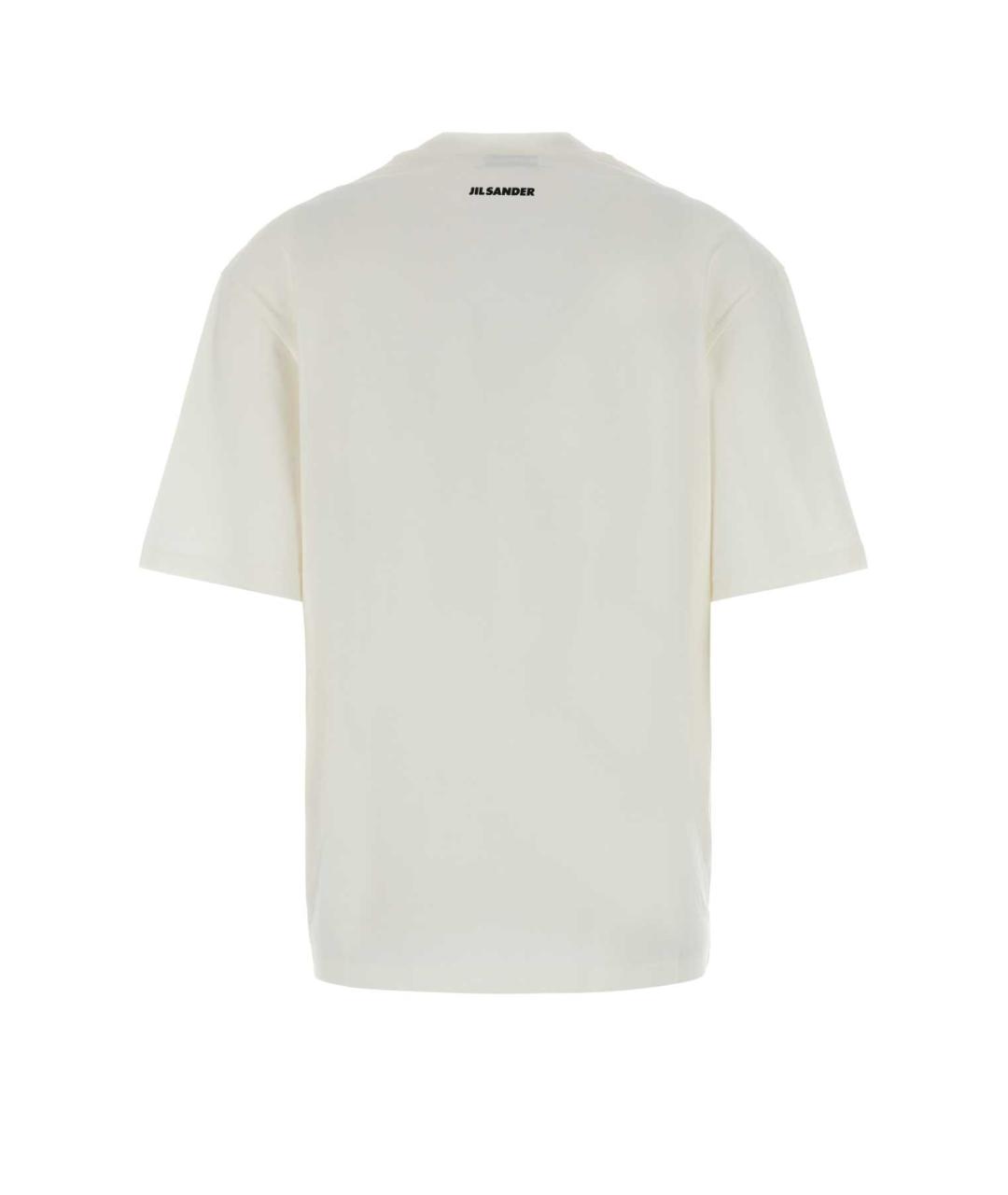 JIL SANDER Белая хлопковая футболка, фото 2