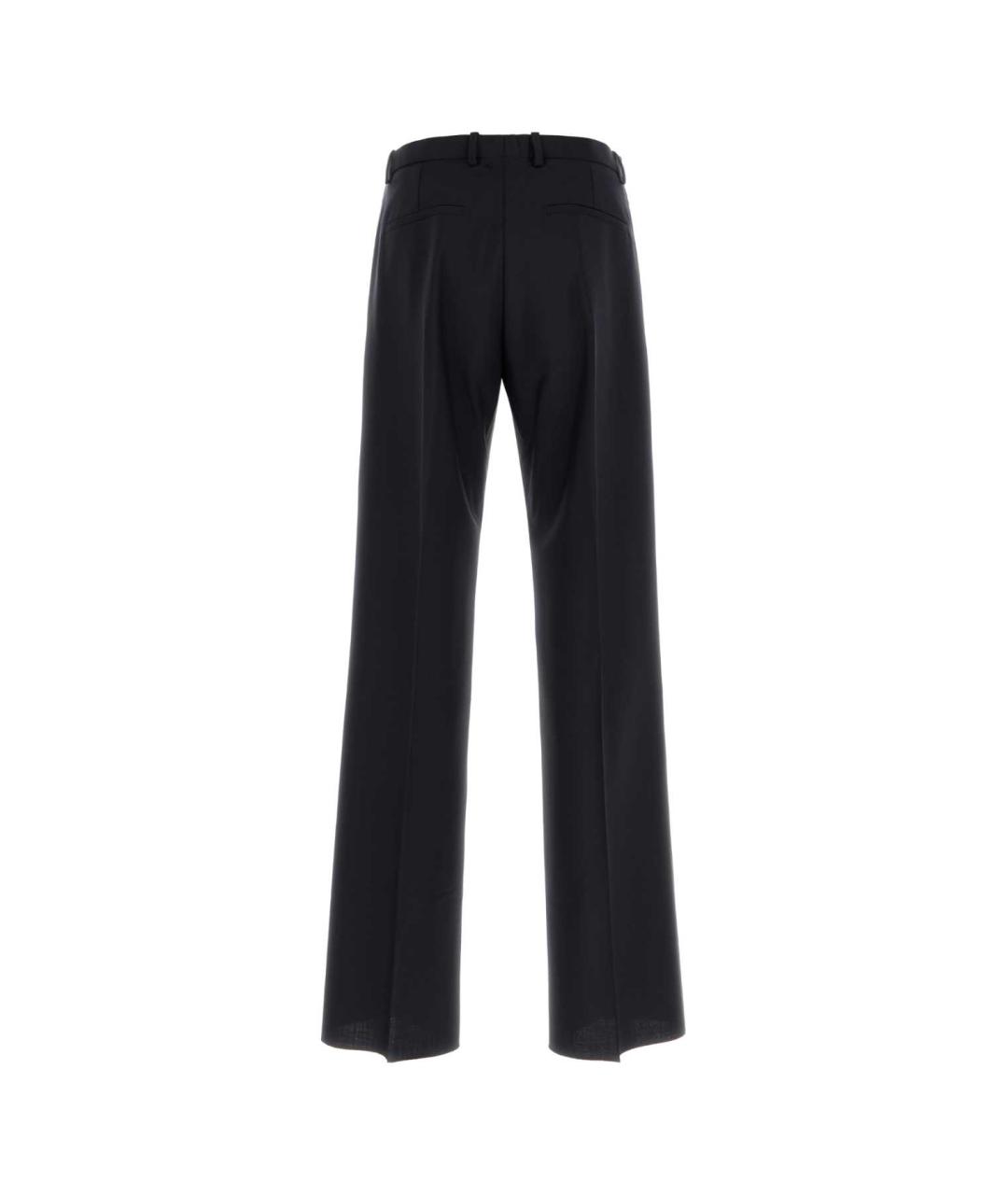 JIL SANDER Темно-синие шерстяные классические брюки, фото 2