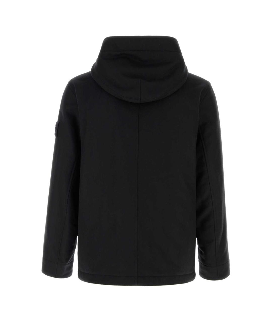 STONE ISLAND Черная синтетическая куртка, фото 2